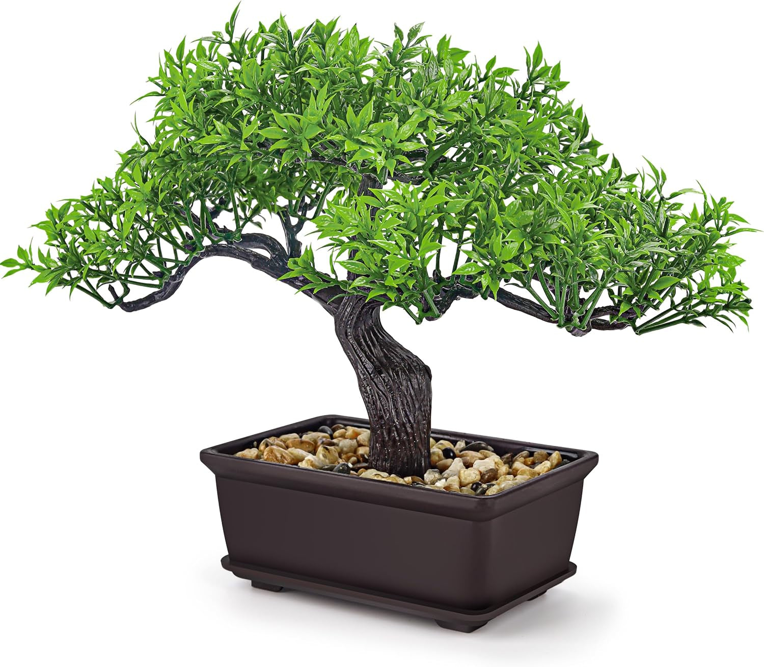 8'' Artificial Bonsai Tree Small Fake Potted Zen Plant