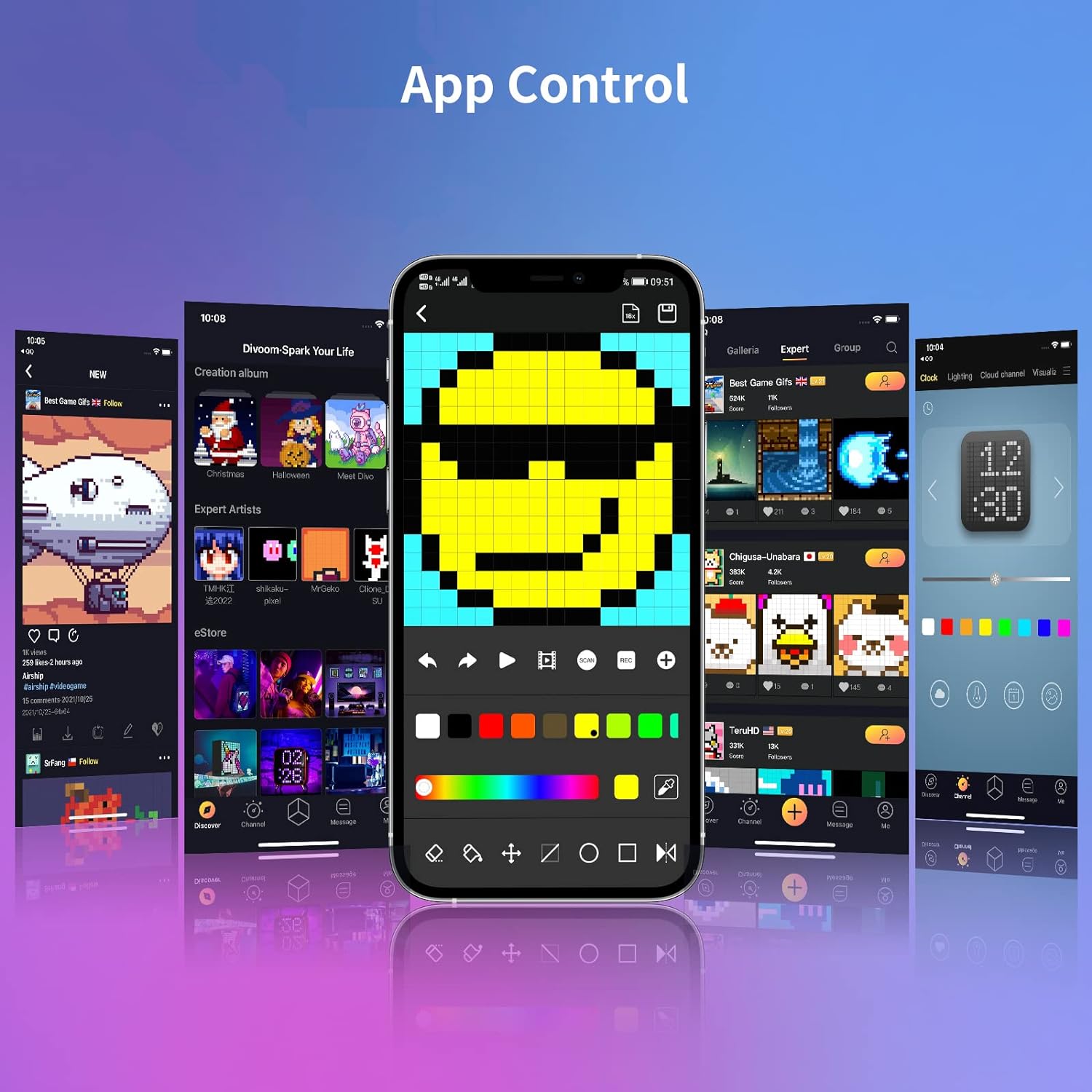 LED Light Display Panel Suit for RGB Light Bars, With Smart App Control