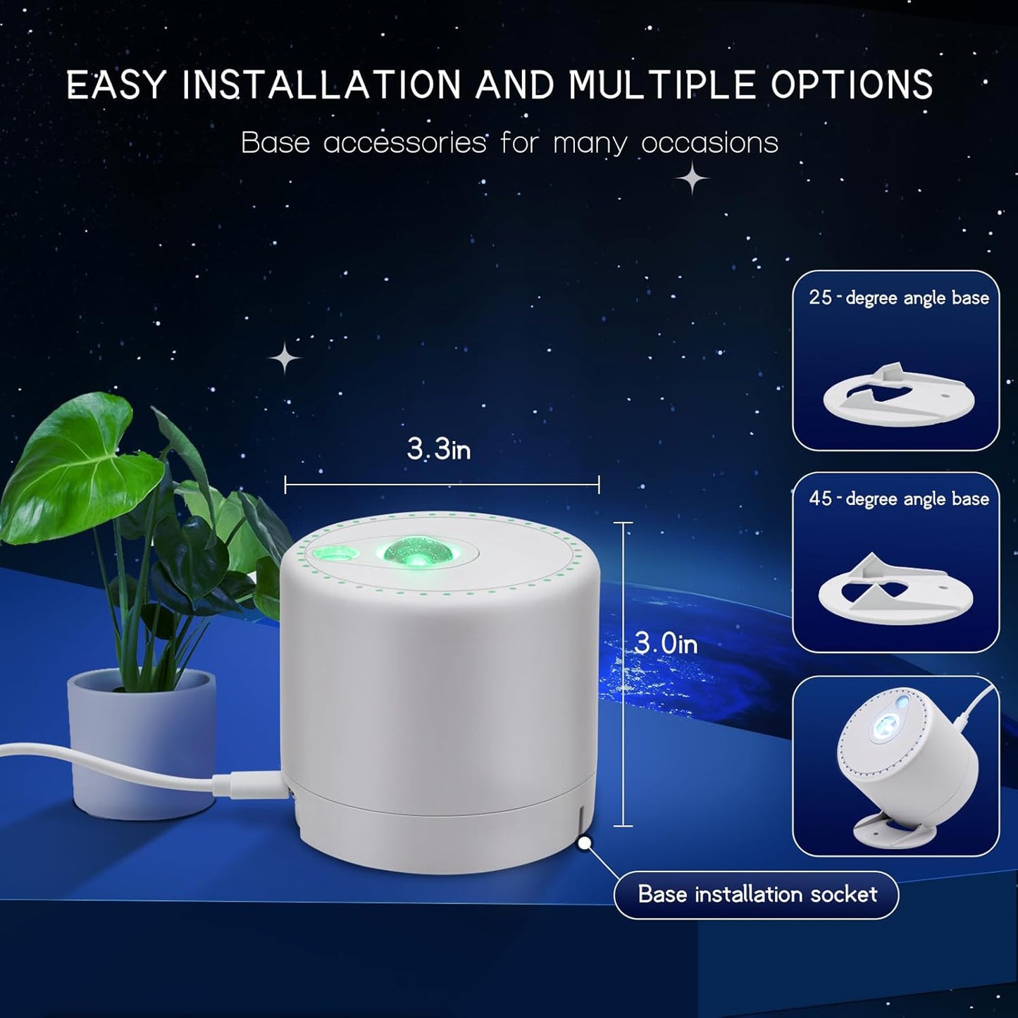 Galaxy Projector, Star Projector with Timer and Remote Control, 7 LED Different Colors