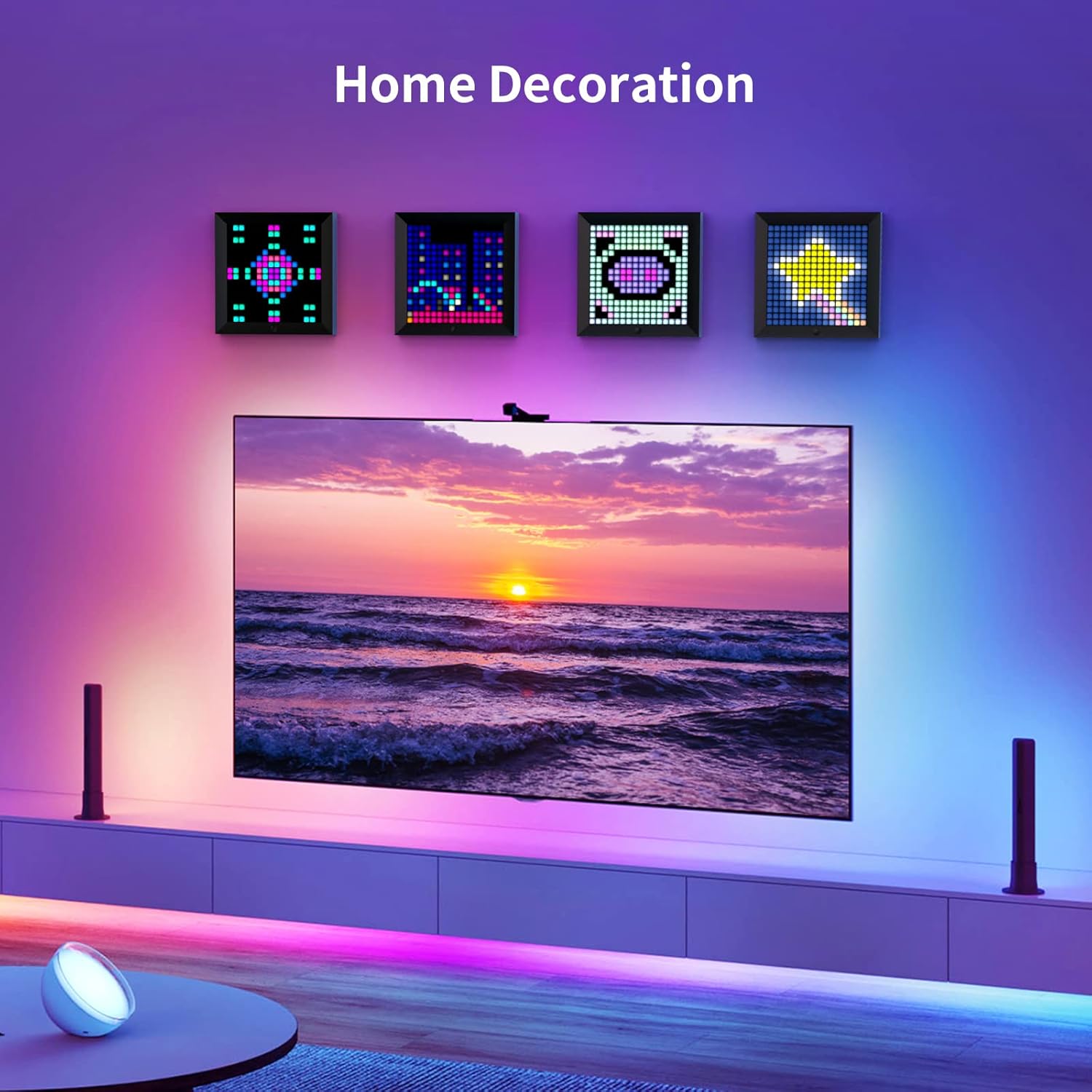 LED Light Display Panel Suit for RGB Light Bars, With Smart App Control