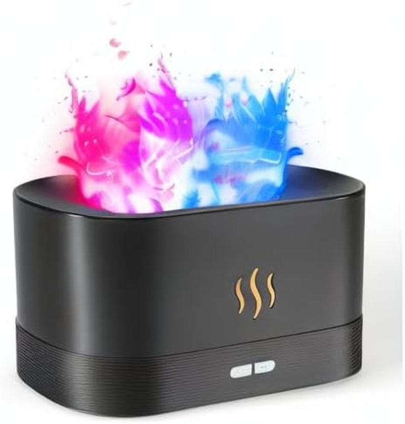 Colorful Flame Air Aroma Diffuser Humidifier, 7 Flame Colors Noiseless Essential Oil Diffuser