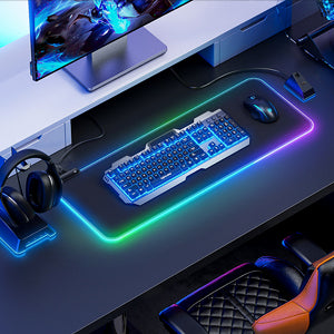 RGB LED Large Mouse Pad: Black or White