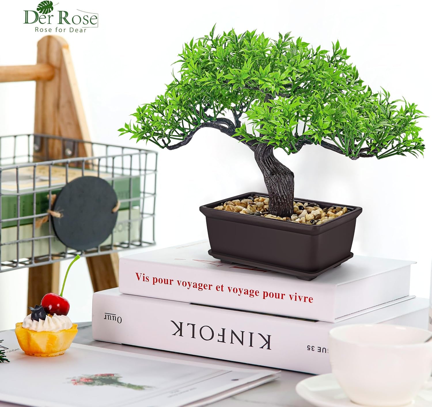 8'' Artificial Bonsai Tree Small Fake Potted Zen Plant