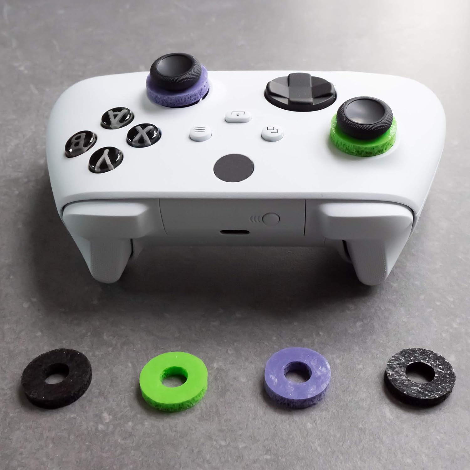 Precision Rings | Aim Assist Motion Control for Playstation 4 (PS4), PS5, Xbox One, XBX, Switch Pro & Scuf Controller (Black/Purple/Green)