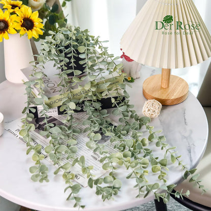 1 Piece Fake Hanging Plant, Artificial Potted Faux Eucalyptus Plants