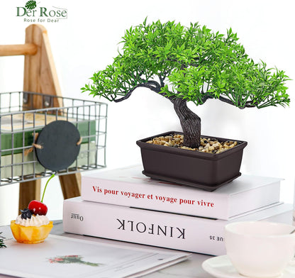 8'' Artificial Bonsai Tree Small Fake Potted Zen Plant